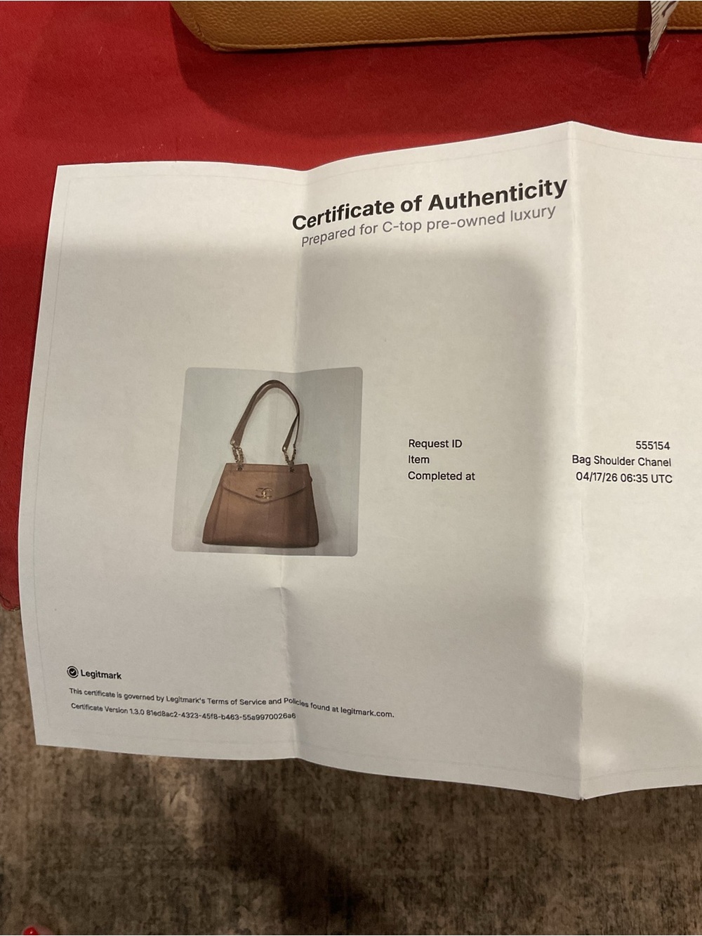 CHANEL Beige Leather Shoulder Bag with Gold Chain Detail - Picture 14 of 15